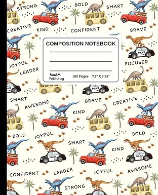 Brave & Bold: Affirmation Composition Notebook for Boys: Motivating boys to be strong, confident, and focused — perfect for school, journaling, and goal-setting